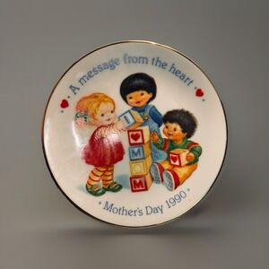 Vintage 1990 Avon Mother's Day Collector Plate A‎ Message From The Heart 5in